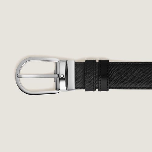 Ceinture Réversible Horseshoe 35 mm en Cuir Sartorial - Cuir - MB222383 - Ceintures - MONTBLANC - Modalova
