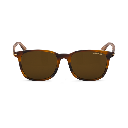 Lunettes de Soleil Carrées avec Monture en Acétate - Acétate - MB133450 - Solaires - MONTBLANC - Modalova