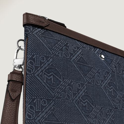 Pochette en Tissu Denim 4810 - Tissu et cuir - MB221476 - Trousses - MONTBLANC - Modalova