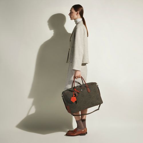 Sac Weekender 45 en Jacquard 4810 - Tissu et cuir - MB221680 - Sacs Polochons - MONTBLANC - Modalova