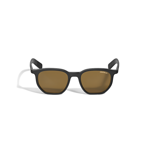 Lunettes de Soleil Carrées avec Monture en Acétate - Acétate injecté - MB135577 - Solaires - MONTBLANC - Modalova