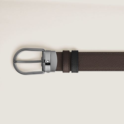 Ceinture Réversible Fer à Cheval 30 mm en Cuir Sartorial - MB222355 - Ceintures - MONTBLANC - Modalova