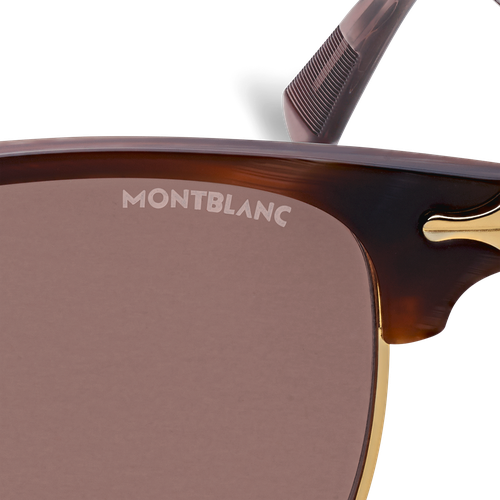Lunettes de Soleil Rectangulaires avec Monture en Métal Doré - Métal - MB134462 - Solaires - MONTBLANC - Modalova