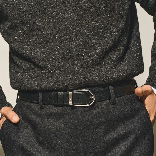 Ceinture Réversible Horseshoe 30 mm en Cuir Sartorial - MB198410 - Ceintures - MONTBLANC - Modalova