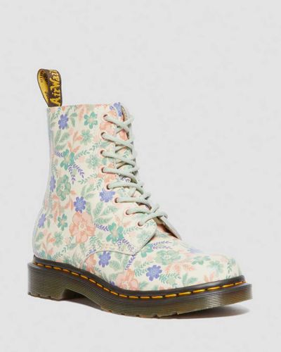 Boots 1460 Pascal Floral en Cuir Reconditionné, Taille: 38 - Dr. martens - Modalova