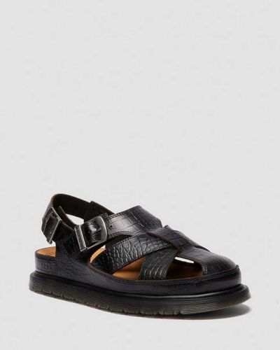 Sandales Fisherman en Cuir Analine Crocodile en , Taille: 40 - Dr. martens - Modalova