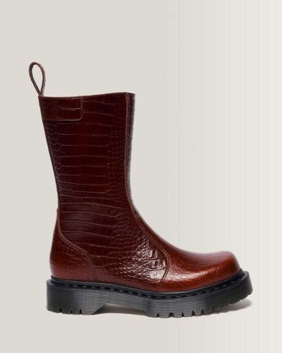 Boots Rejena en Cuir Gaufré Croco en , Taille: 40 - Dr. martens - Modalova