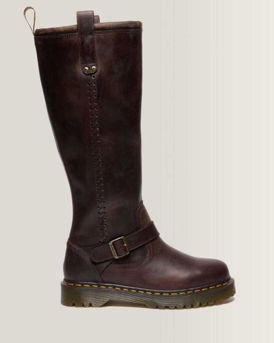 Biker Boots Anistone Hautes en Cuir Crazy Horse en , Taille: 42 - Dr. martens - Modalova