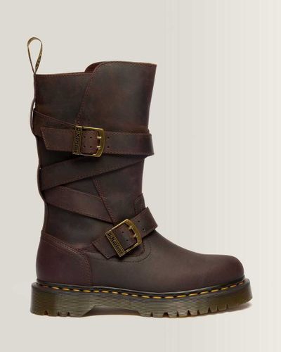 Biker Boots Anistone en Cuir Crazy Horse À Brides en , Taille: 37 - Dr. martens - Modalova