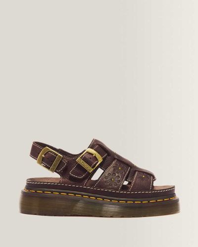 Sandales Fisherman Plateformes Wrenlie en Cuir Grizzly À Bouts Ouverts en , Taille: 38 - Dr. martens - Modalova