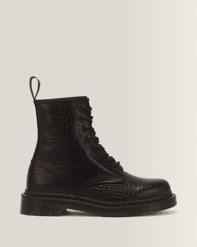 Boots 1460 en Cuir Gaufré Croco en , Taille: 41 - Dr. martens - Modalova