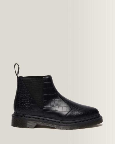 Boots Bianca II Lo Fuselées en Cuir Gaufré Croco en , Taille: 37 - Dr. martens - Modalova