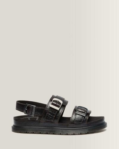 Sandales San en Cuir Croc Embossed À Brides en , Taille: 36 - Dr. martens - Modalova