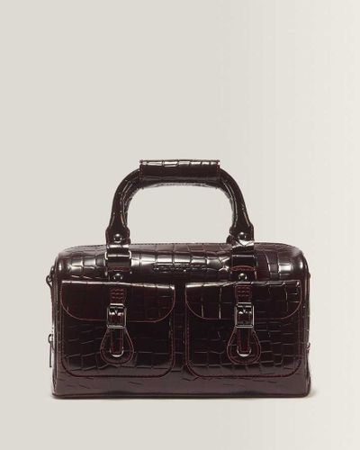Sac en Cuir Croc Emboss À Anse Supérieure en - Dr. martens - Modalova