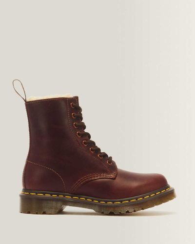 Cuir Cireux Boots 1460 Serena Doublées De Fourrure Synthétique en , Taille: 43 - Dr. martens - Modalova