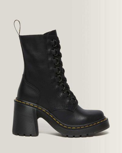 Boots Chesney en Cuir À Talons Évasés Et À Lacets en , Taille: 40 - Dr. martens - Modalova