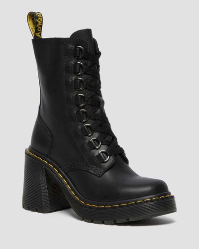Bottines Montantes Chesney À Talons Évasés Et À Lacets Dames Cuir Boots en , Taille: 41 - Dr. martens - Modalova