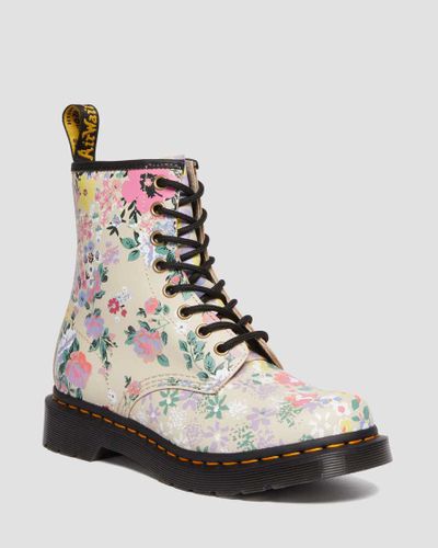 Boots 1460 Floral Mash Up en Cuir À Lacets en , Taille: 39 - Dr. martens - Modalova