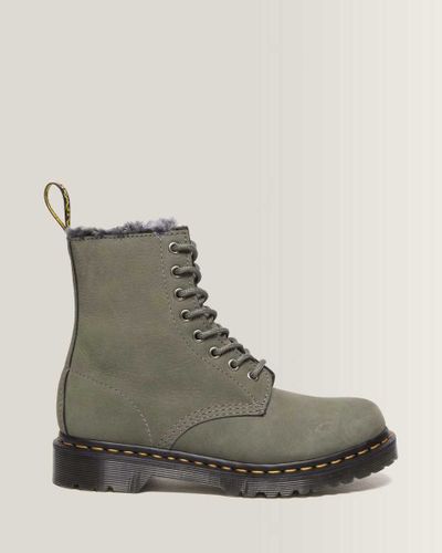 Boots 1460 Serena en Cuir Nubuck Et Fourrure Synthétique À Lacets en , Taille: 41 - Dr. martens - Modalova