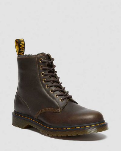 Boots 1460 en Cuir Grizzly Et Fourrure Synthétique À Lacets en , Taille: 45 - Dr. martens - Modalova