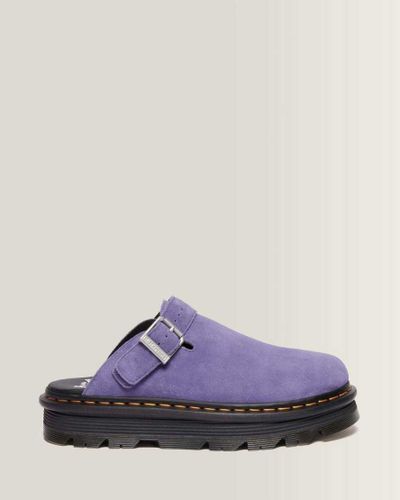Suède Mules Plateformes Zebzag en Daim À Brides en , Taille: 42 - Dr. martens - Modalova