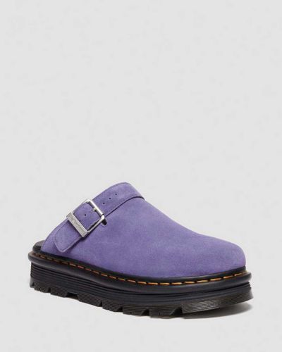 Suède Mules Plateformes Zebzag en Daim À Brides en , Taille: 46 - Dr. martens - Modalova