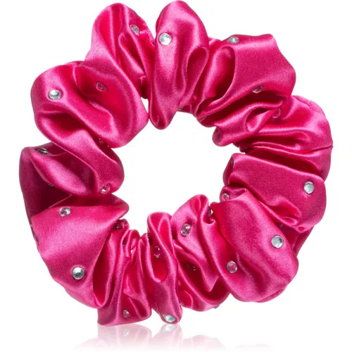 Crystalized Silk Scrunchie chouchou en soie coloration Hot Pink 1 pcs - Crystallove - Modalova