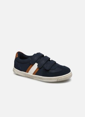 Baskets KG - Basket basse 3 velcros cuir pour Enfant - Vertbaudet - Modalova