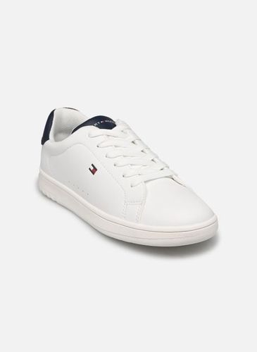 Baskets LOW CUT LACE-UP SNEAKER WHITE/BLUE pour Enfant - Tommy Hilfiger - Modalova