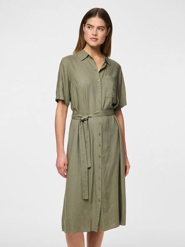 Vêtements PCPIA 2/4 MIDI SHIRT DRESS WVN NOOS - Pieces - Modalova