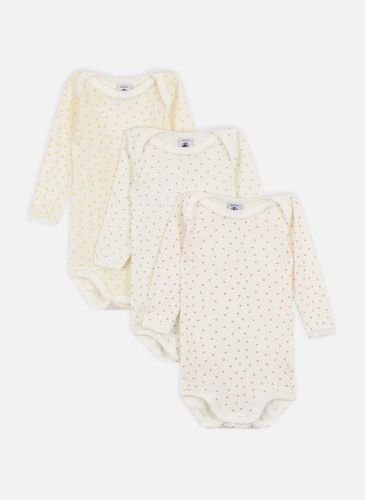 Vêtements Lot de 3 Bodies Manches Longues Cœur de pour Enfant - Petit Bateau - Modalova