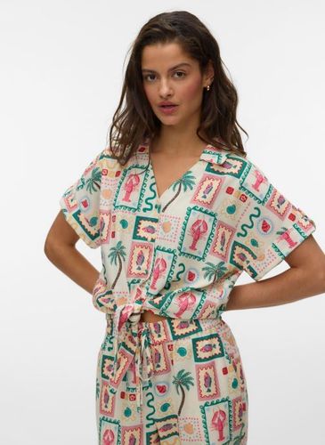 Vêtements Vmbirdie Ss Button Bow Shirt Exp - Vero Moda - Modalova