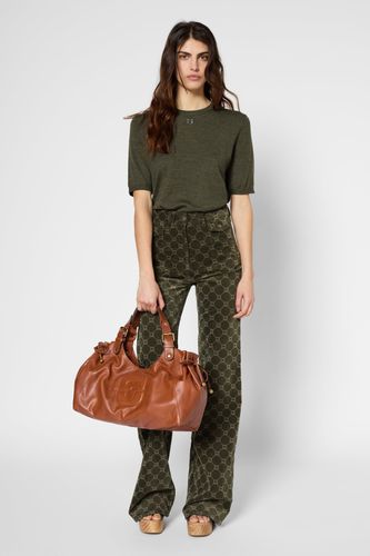 Jean flare en velours - ANNA - Kaki - Gerard Darel - Modalova