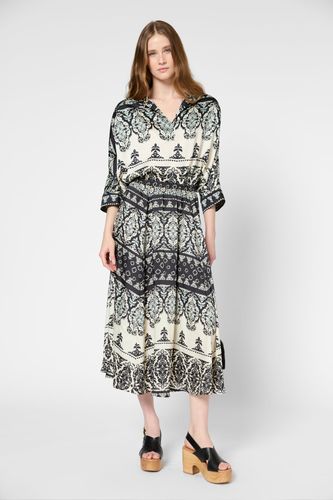 Jupe midi imprimée élastiquée - VANILLE - Gerard Darel - Modalova