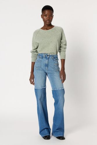 Jean flare bicolore à franges - ANNA - Gerard Darel - Modalova