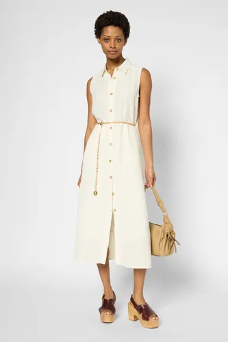 Robe longue sans manche à col chemise - PERLA - Gerard Darel - Modalova