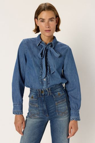 Chemise en jean à jabots - ALIA - Gerard Darel - Modalova
