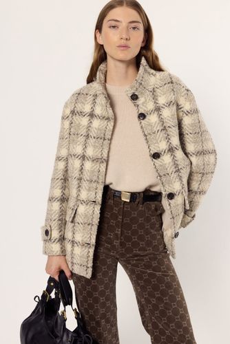 Manteau court à carreaux - MANUELA - Gerard Darel - Modalova
