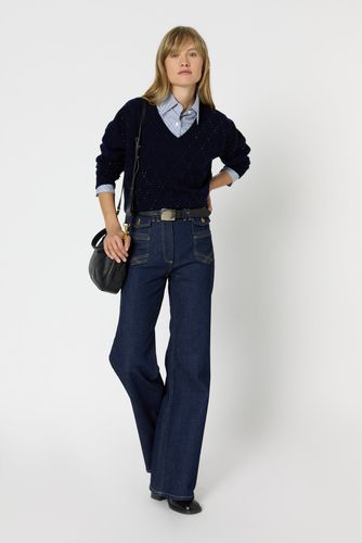 Pull V en laine à strass - EDWIGE - Gerard Darel - Modalova