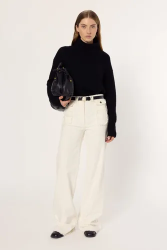 Jean flare écru à franges - ANNA - Gerard Darel - Modalova