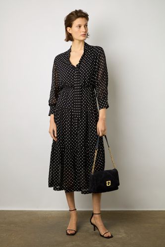 Robe midi en crêpe à pois - ELDA - GD - Modalova