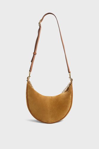 Sac demi-lune en cuir velours - LE SUZANNE - GD - Modalova