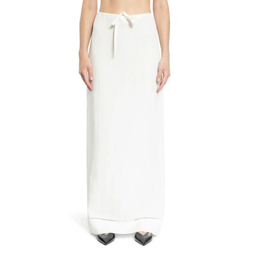 Embroidered Linen Maxi Skirt - PRADA - Modalova