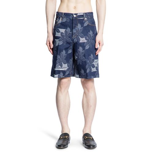 Denim Floral Jacquard Shorts - GUCCI - Modalova