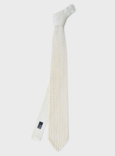 Cotton Como Knitted Ecru Tie - Neem London - Modalova