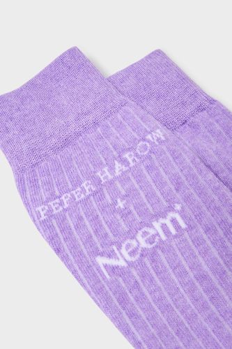 Recycled British Ribbed Cotton Lilac Men's Socks - Neem London - Modalova