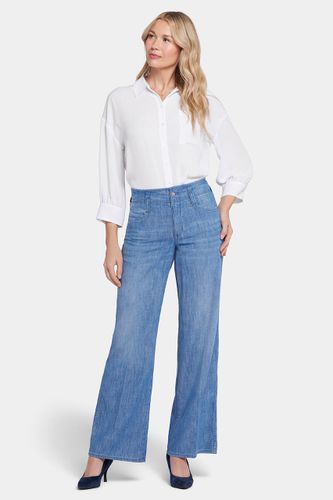 High Rise Teresa Wide Leg Jeans Premium Denim Bleu Moyen | - Nydj - Modalova