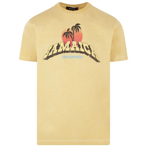 Mens Jamaica T-shirt Yellow L - DSQUARED2 - Modalova