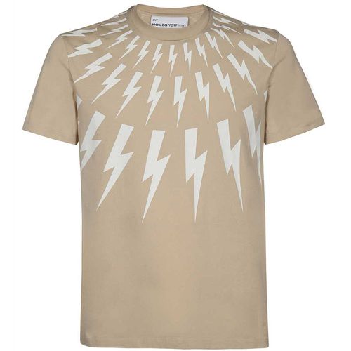 Mens Fair Isle Thunderbolt T-shirt XL - Neil Barrett - Modalova