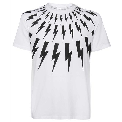 Mens Fair Isle Thunderbolt T-shirt XL - Neil Barrett - Modalova